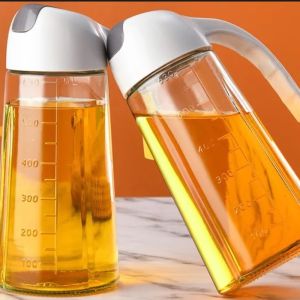 Chai đựng dầu ăn bình đựng dầu ăn nước mắm xì dầu tự động đóng mở nắp - Dung tích 630ml