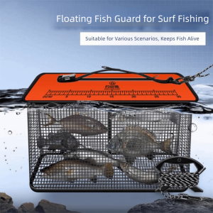 FSSSAA ถุงตาข่ายสำหรับปลา ตะกร้าปลาลอยน้ำ แห้งเร็ว ความจุขนาดใหญ่ ตาข่ายตกปลาแบบพับได้ กล่องเก็บของ สามารถพับได้ ตู้ปลาพับได้ อาหารตกปลา