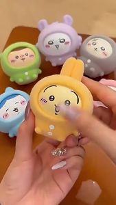 Chiikawa Pajama Change Face Plush Pendant|Changeable Face Plush Keychain|Cute Bag Charm Gift forKids