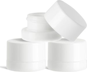 (200 Pack) 5ml Thick Black Glass Jars with Black Child Resistant Lids - UV Resistant - Storage for Oil Lip Balm Wax Cosmetics -Child Proof Container