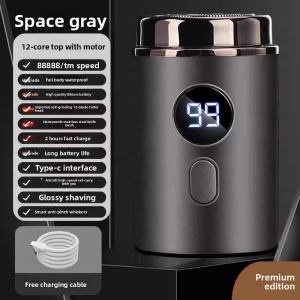 FCMONLEYTA    German Precision 2026 New Mens Electric Shaver PortableNo Black Dot Valentines Day Beard Trimmer Double Blade Stainless Steel