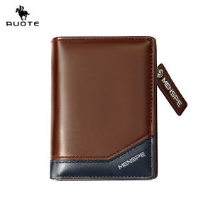 AUOTE Men Wallet RFID Card Case Safety Card Holder Anti-Theft RFID Blocking PU Leather Wallet Card Holder Coin Wallet Document Organizer Card Case with Zipper for Men & Women