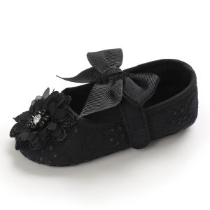 New White Soft Sole Shoes Female Baby Anti Slip Princess Shoes 0-18 Months Baptism Shoes Soft Sole