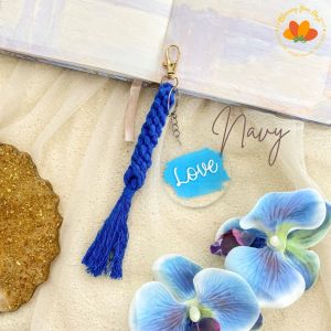 BAG CHARM CUSTOM NAMA TALI MACRAME || Keychain ganci viral gantungan kunci macrame ganci custom nama gantungan akrilik custom nama