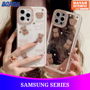 Casing Samsung A02S A03 A03S A11 A12 4G A13 4G A22 4G A23 4G A30S A32 4G A33 5G A50 A50S A51 A52 A52S M11 M12 M32 Casing Soft Case Cute Milky Bear Character Silicon Premium