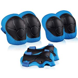 WANGCAI Skating Kids Children Knee Protector Cycling Sports Kits Protection Pads Safety Brace Kids Knee Pads Set Elbow Pads Wrist Guards Protective Gears Set