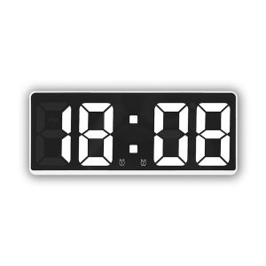 【SG】Number Clock Nightlight LED Digital Alarm Clock Electronic Clock with Temperature and Adjustable Brightness for Bedrooms Living Room Office Decor