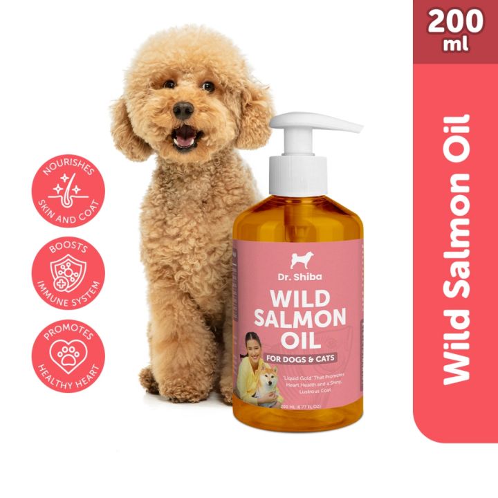 Dr Shiba Healthy 100% Wild Premium Salmon Oil for Dogs & Cats|Rich in ...