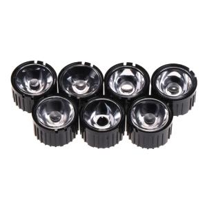 5/15/30/45/60/90/120 Degree 10 Pieces LED Lens Reflector Collimator with Holder Suitable for 1-5W 7 Different Styles