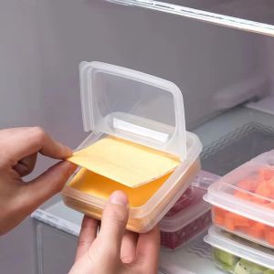 Style Butter Cheese Slices Storage Box Refrigerator Food Cooler Flip Lid Butter Block Divider Storage Box