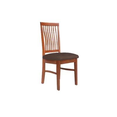 Living Mall Aisha Dining Chair Collection Solid Wood with Marble or Cushioned Seat in Walnut/Cherry