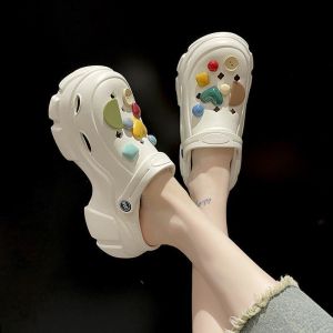 [Free Shipping] New Summer WomenS Clogs With Thick Soles For Outdoor Wear Beach Sandals Non-Slip Slippers And Closed-Toe Shoes