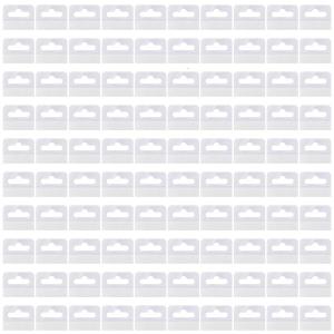 Pack Of 100 Transparent Plastic Hanging Tabs with Slot Holes Easy Installation Home Organization Hooks Bathroom Hook