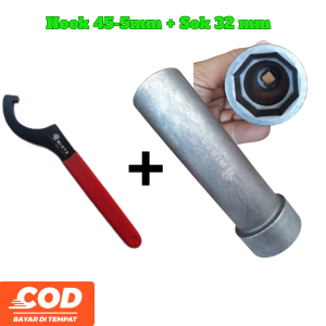 Kunci Komstir WISTA 45-52mm Pas 32mm sok32mm Universal Kunci Shockbreker Motor Adjustable Shock Coilover Wrench Spanners