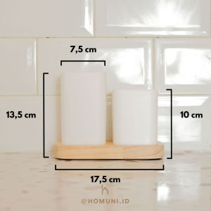 Rak Sendok Garpu Sumpit Pisau/Wadah Alat Makan/Tempat Sendok Estetik Box Putih Kayu/Utensil Holder Storage Kitchen Organizer