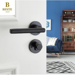 Antique Space Aluminum Door Locks Continental Bedroom Minimalist Interior Door Handle Lock