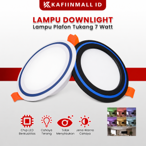 Lampu Downlight LED Plafon Tanam Minimalis – Terang Hemat Energi & Modern 7W LED Plafon Full Terang Putih Kuning Warm White / RGB