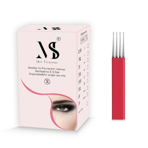 50pcs/box Eyebrow Needle Tattoo Microblading Blades 4Rows 3R Manual Semi Permanent Eyebrow Makeup Fast Microshading