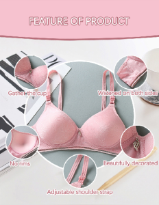 OK บราไซส์พิเศษลายดอกไม้สำหรับผู้หญิงชุดชั้นในดันทรงไม่มีห่วงเหล็กชุดชั้นในใส่สบายสำหรับผู้หญิง