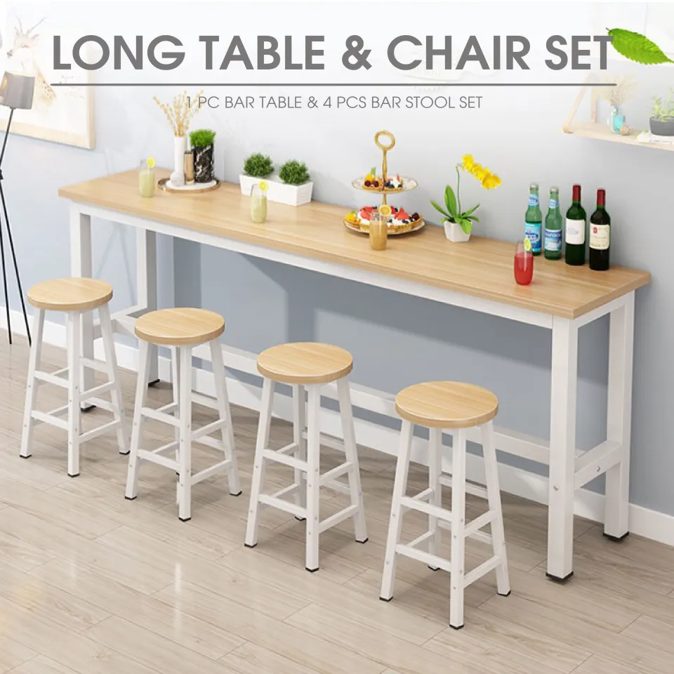 High long table online with stools