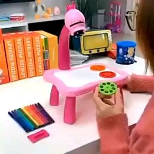 COD MAINAN MEJA BELAJAR ANAK LED PROJECTOR DRAWING BOARD KIDS PAINTING TABLE DESK MONSTESSORI EDUCATIONAL / MAINAN MEJA MENGGAMBAR ANAK DENGAN PROJECTOR LED