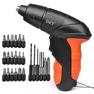 [BISA COD]Set Bor 48 PC Set Multifunction Electric Scerwdrver Bor Cordles Tangan Bolak Balik Screwdriver 3.6 Volt Tanpa Kabel Free Kabel USB Dan Satu Mata Obeng - 6001