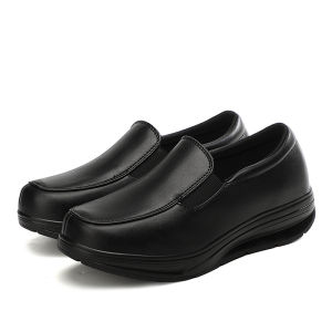 Falimottype)Size 35-40 Womens Slip-on Nurse Shoes Casual Wedge School Student Loafers Light and Thick Soled Sneakers