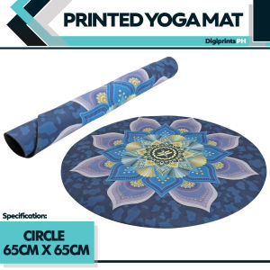 Digiprints PH - Printed Yoga Mat Circle 65cm Non-Skid Foldable Floor Mat