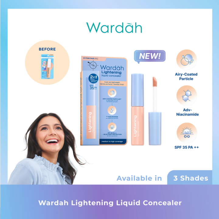Wardah Lightening Liquid Concealer Mencerahkan dan Menyamarkan Noda