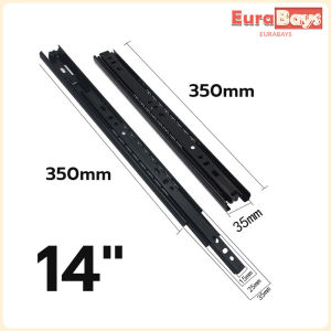 E.B. Drawer slide rail three-section guide 12in 14in chdrawer roller
