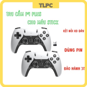 Bộ 2 tay cầm P4 Plus cho máy chơi gảm stick dùng pin AA kết nối không dây khoảng cách kết nối 10m phím bấm êm nhậy bảo hành 3 tháng