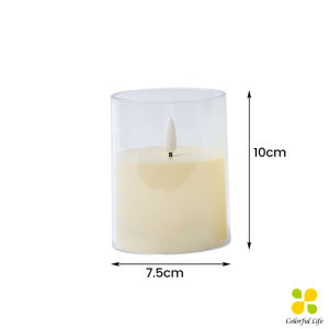 CLM เทียน LED แสงสีส้ม ใช้เป็นพร็อพช่วยสร้างบรรยากาศที่โรแมนติก ใช้ถ่าน 3A ไม่แถมถ่าน led candle light