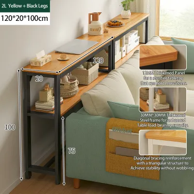 Global side table Slim and narrow table Nordic living room bedroom Kitchen Bedside Sofa side Storage rack
