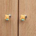【Warm Homie】4 Pcs New Cute Butter Bear Toilet Press Button Water Tank Push Switch Assistant Cabinet Door Drawer Handle. 