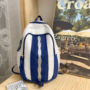 กระเป๋านักเรียน กระเป๋าเป้แฟชั่น ใบใหญ่ พร้อมช่องใส่ของด้านข้าง กระเป๋าสะพายหลัง กระเป๋าหนังสือ ใส่โน๊ตบุ๊คได้ กระเป๋านักเรียน เป้นักเรียน ทนทาน