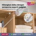 Kemoceng Teleskopik Pembersih Debu Gagang Panjang 2.8 Meter Sapu Microfiber Teleskopik Flexible Bisa Ditarik Ditekuk Alat Kebersihan Adjustable Membersihkan Langit Langit Atap Rumah Plafond Adjustable Deep Cleaning. 