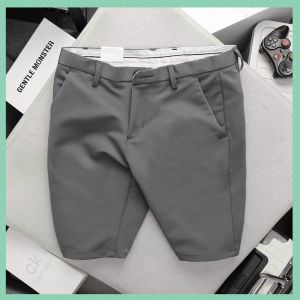 [HCM]Quần Tây Short Caro Cao Cấp Ống Ôm Vải Giản Nhẹ