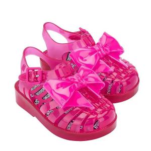 Fashion Official Store Melissa Mini shoes girls sandals baby child hollow soft bottom bow princess childrens shoes
