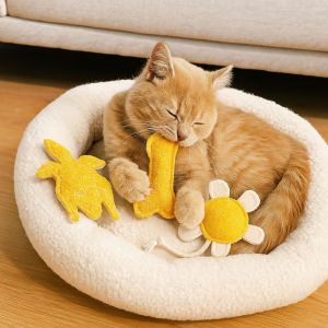 YAZHE การ์ตูน ของเล่นบดฟันแมว ทนทานต่อการสึกหรอ ทนต่อการกัด ของเล่นแมวแบบโต้ตอบ ของใช้สัตว์เลี้ยง รูปทรงเต่า/เป็ด ของเล่นเคี้ยวแมว สำหรับแมวและลูกแมว