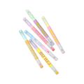 ONE-A114 Highlighter Pastel 2 Sisi Isi 6pcs 12 Warna / Spidol Penanda Teks Set Alat Tulis Sekolah. 