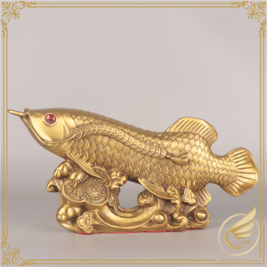 Tượng Cá Rồng Phong Thủy Decor Trang Trí Cá Kim Long Như Ý Ngậm Tài Lộc Bằng Đồng Thau - Đồ Đồng Thuận Tâm