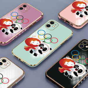 Ốp Cho Realme 5 Pro Realme 5i 5 5s Realme 3 Pro Realme3 Ốp Điện Thoại (Dây Buộc Miễn Phí) Ốp Họa Tiết Viền Vuông Bing Dwen Bwen Sang Trọng Chống Sốc Vỏ Điện Thoại Mạ Sang Trọng Ốp Điện Thoại Mềm Mạ