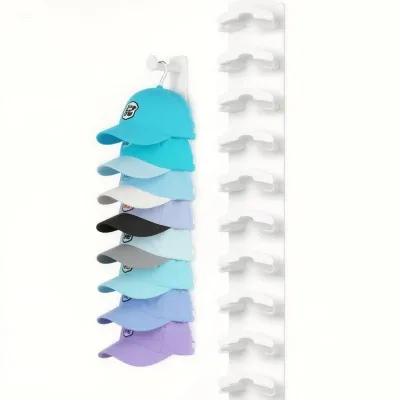 [SG Stock]Baseball Cap Rack Multi-Layer Wall Mount Organizer 2nd Generation Shampoo Smart Box Anti-Smash Solution
