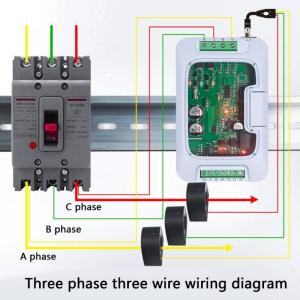 Modbus nguồn màn hình cho kWh tần số đồng hồ đo năng lượng wattmeter 100A AC 220/380V ba pha AC Đồng hồ đo năng lượng mô-đun