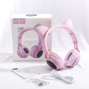 Tai nghe Bluetooth 5.0 Hoco W27 tai mèo Led có Micro