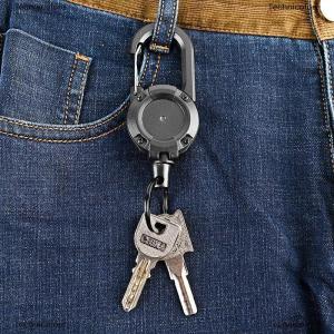 [COD] Technicolore 1Pc Wire Rope Sporty Retractable Key Chain Easy-To-Pull Buckle Anti-Lost High Rebound Anti-theft Metal Easy-To-Pull Buckle