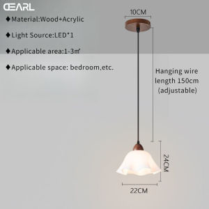Vintage Style Bedroom Bedside Small Pendant Light High-End French Retro Dining Room Corridor Lights Single Head Long Pendant Lamp