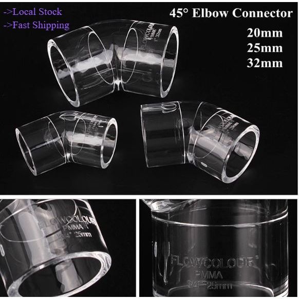 Acrylic Pipe Tube Elbow Tee Connector DIY Aquarium Fish Tank