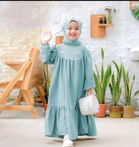 Gamis Anak Perempuan Crinkle Terbaru Model ARUMI Dress