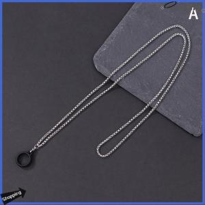 【jianzhanqinl】 สายคล้องปากกาป้องกันการสูญหายสายคล้องคอโลหะแบบพกพาป้องกันการตกสายคล้องโลหะสายคล้องเชือกเส้นเล็กสายสะพายโซ่กระดูกงูพร้อมแหวนเศษหินหรืออิฐ